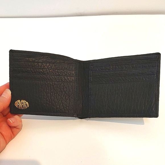 Nakara Namibia Tannery Water Buffalo Hide Full Grain Leather Wallet Blac… - Picture 4 of 4